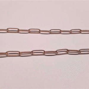 Collana Soprana Gioielleria Donna in Oro Rosa O CATENA RETTANGOLARE 10,7